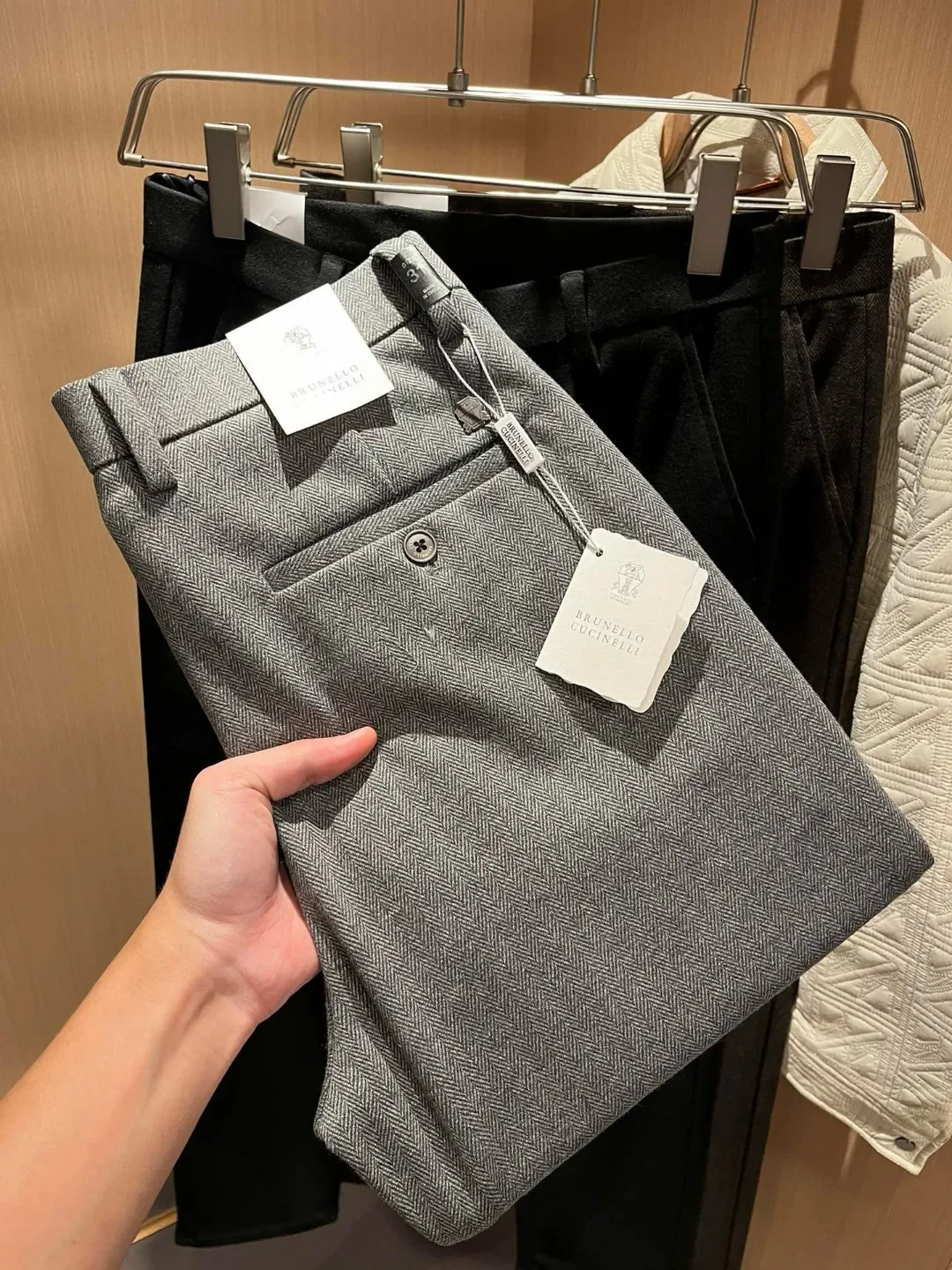 กางเกงลำลองทรงตรงสไตล์อิตาลี BC สำหรับธุรกิจและชีวิตประจำวัน