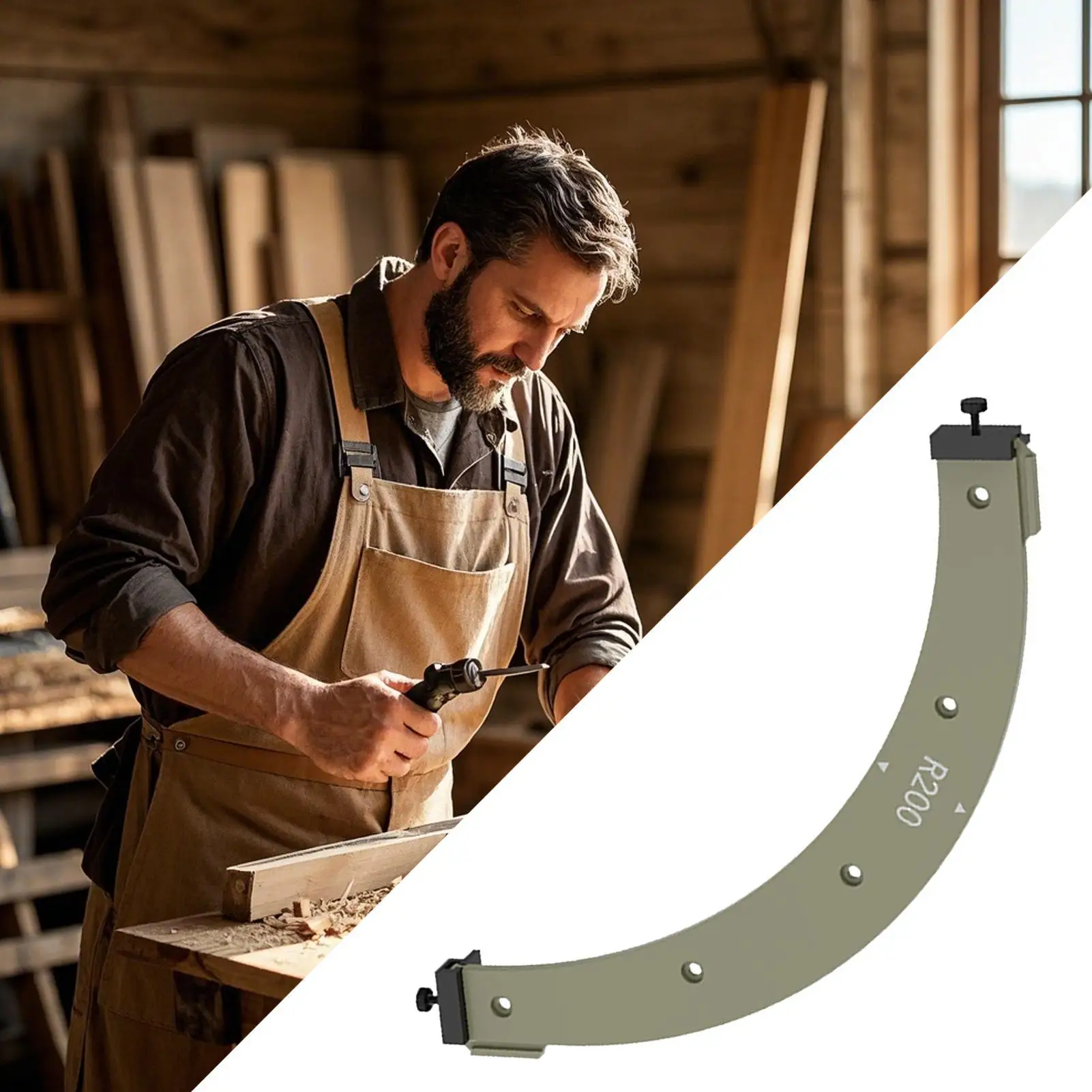 Guia de roteamento de canto, grandes modelos de canto para carpintaria, interno e externo, leve, ferramenta de corte para casa