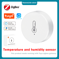 Tuya Zigbee 3.0 Temperature And Humidity Sensor Remote Monitor By Smart Life APP Battery Powered Work With Alexa Google Home