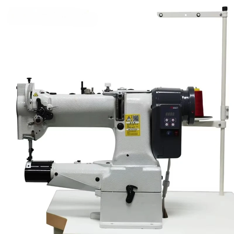 High Post Cylinder Bed Sewing Machine 8B-Walking Foot Industrial Motorized Iron Construction for Leather/Luggage/Car Seat/Thick
