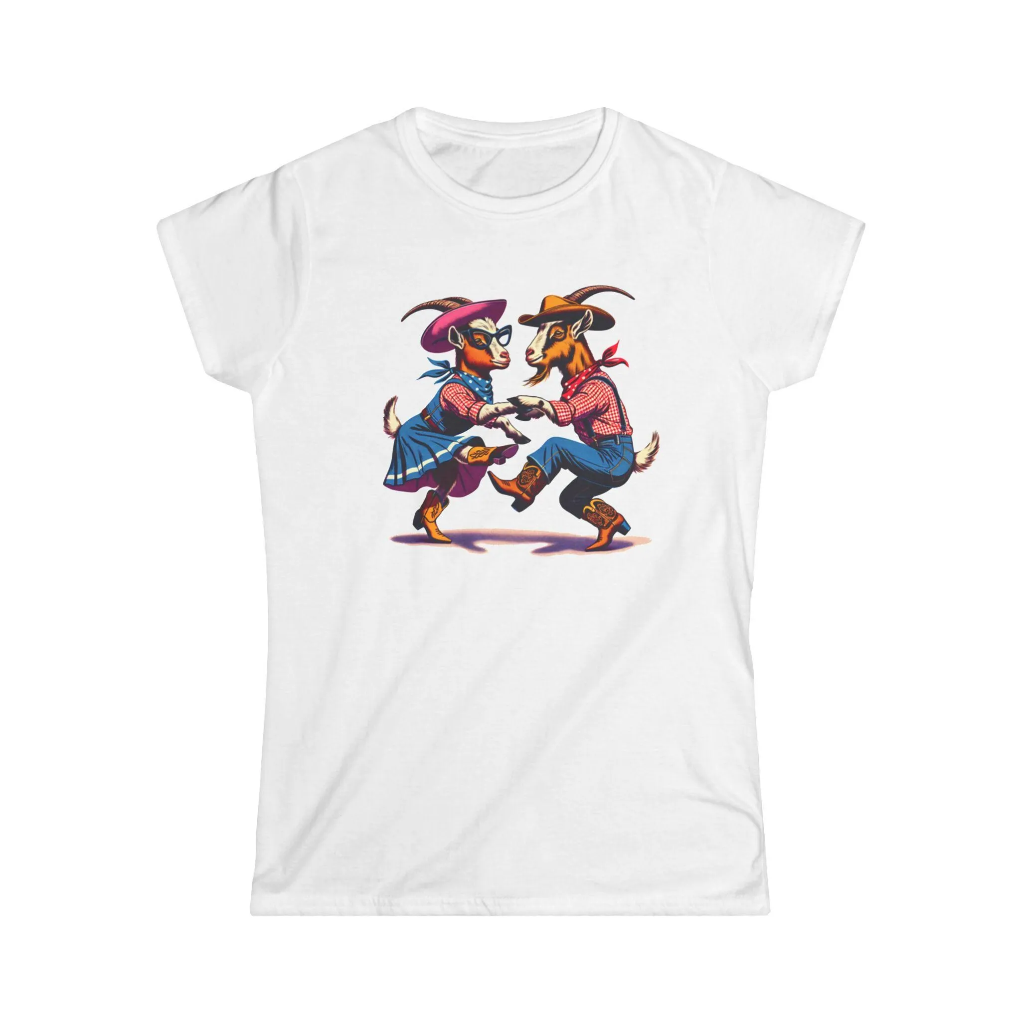 

Забавная женская футболка для танцев козла с милыми животными, топ для любителей фермы, йога, танцы