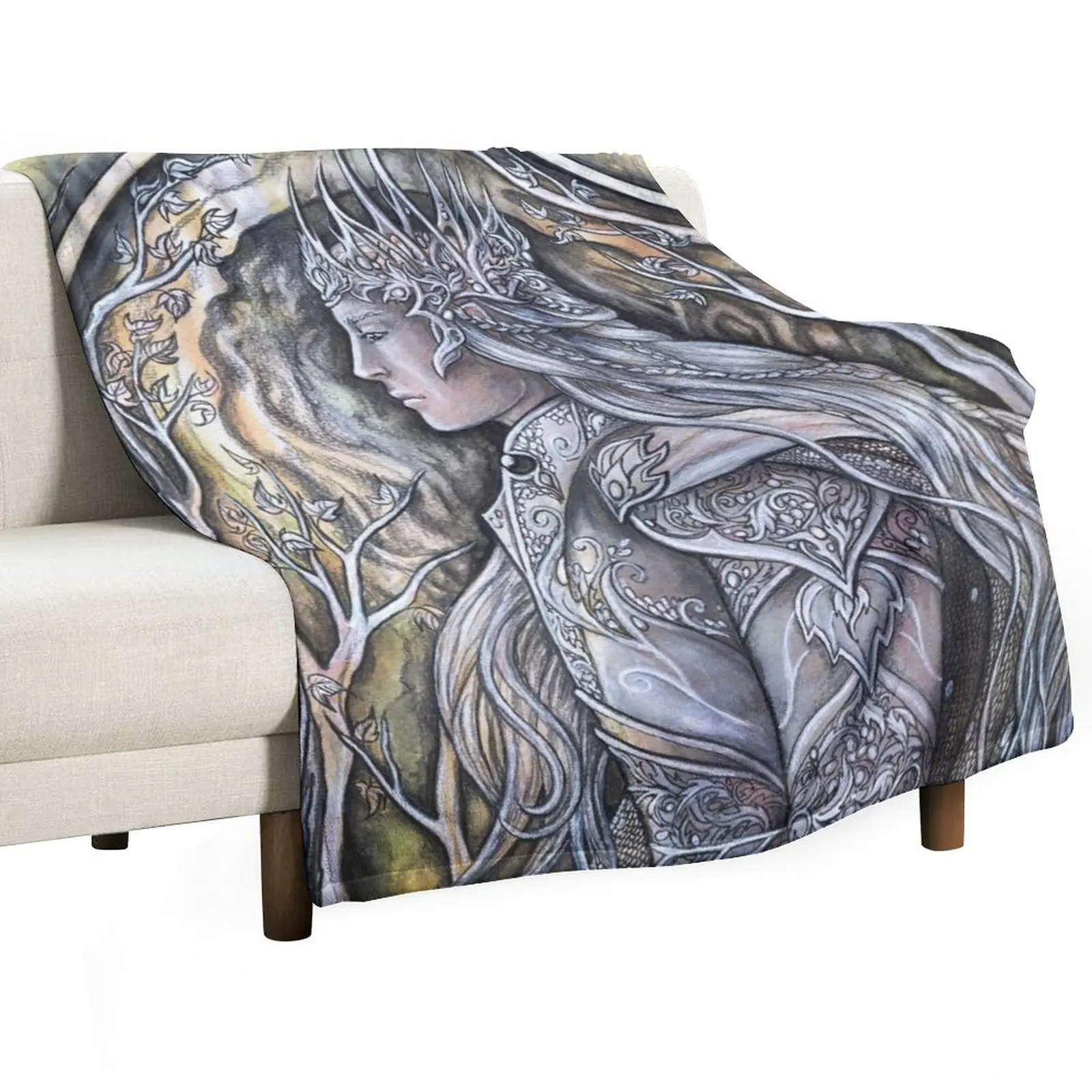 Elven King Throw Blanket Weighted Flannel Fabric Kid'S For Sofa Thin Blankets