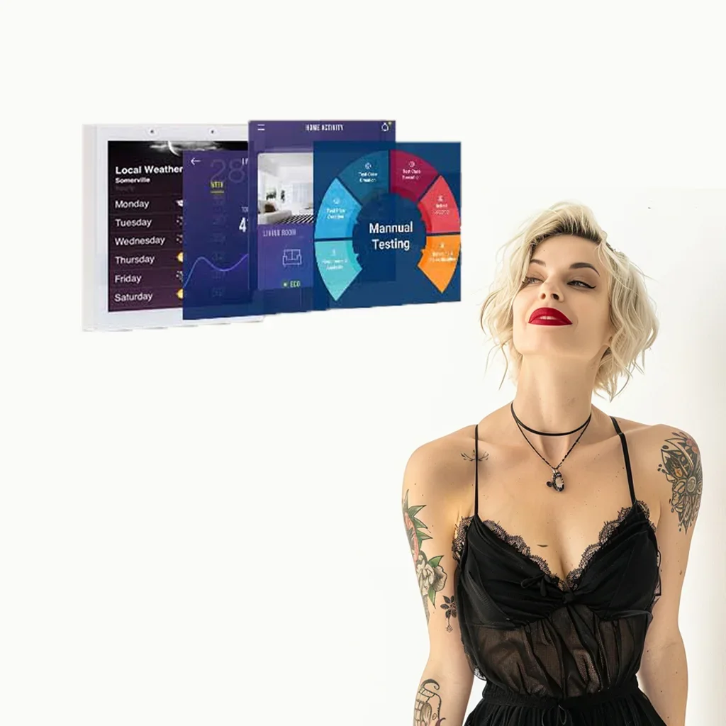 Newset 2024 Tuya Smart Home Multi-functional Touch Screen WiFi Zigbee Panel 4/6 inches Flush mount Smart Center Control Panel