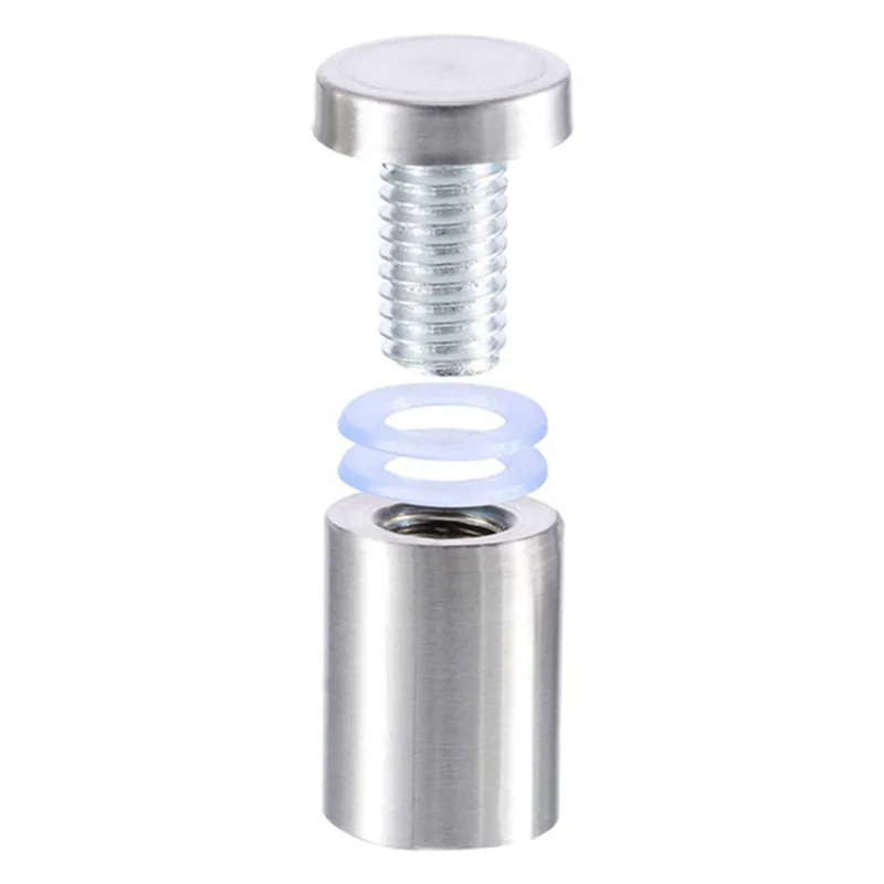 

AA49 120Pcs Sign Standoff Screws Advertising Screws Stainless Steel Wall Standoff Mounts Glass Acrylic Nail For Glass Artwork