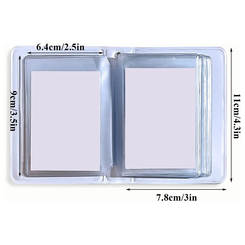 3 Inch Mini Photo Album Photocard Holder, Love Heart Hollow Photocard Id Holder 40 Pockets