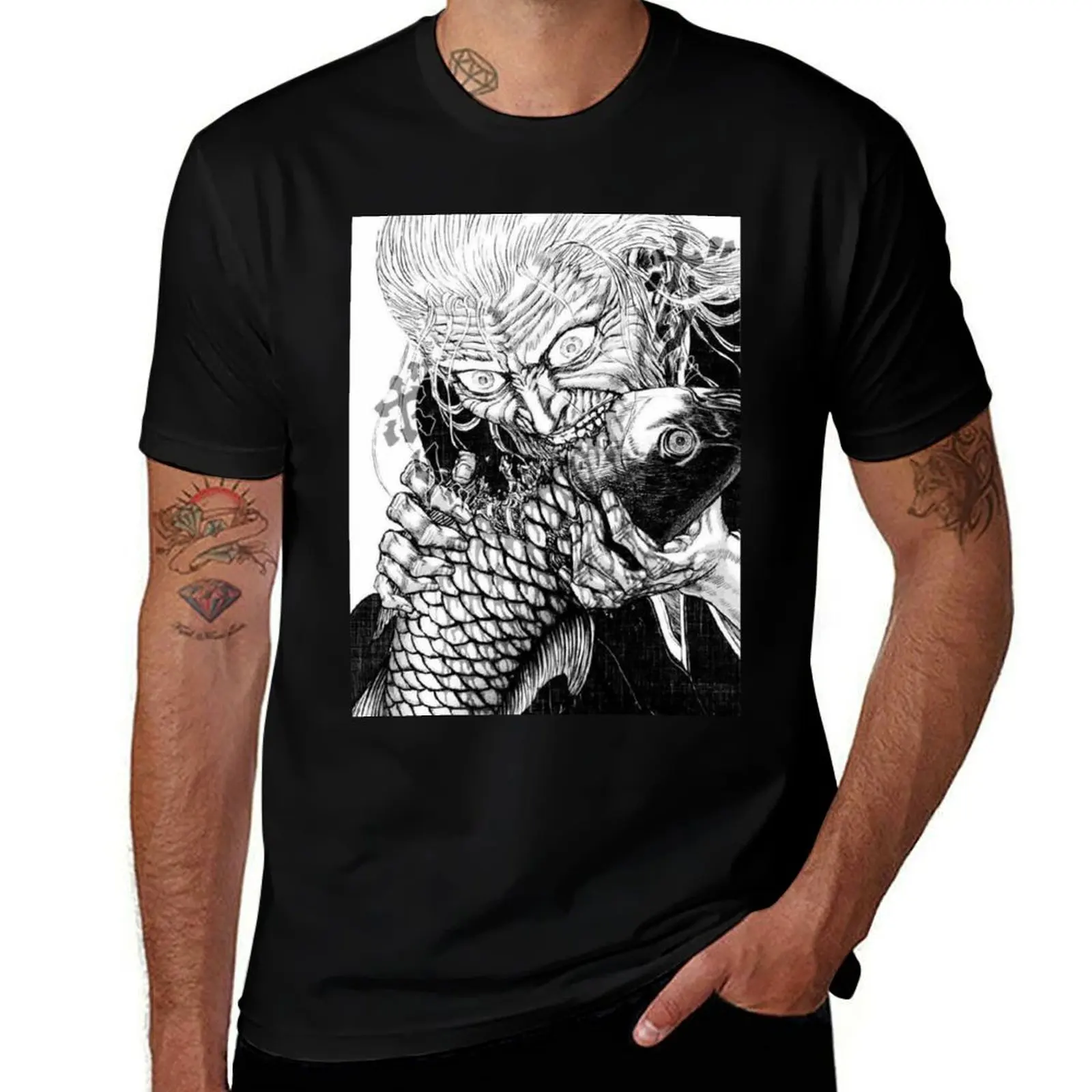 Camiseta Shigurui, camisa informal de manga corta con diseño sencillo