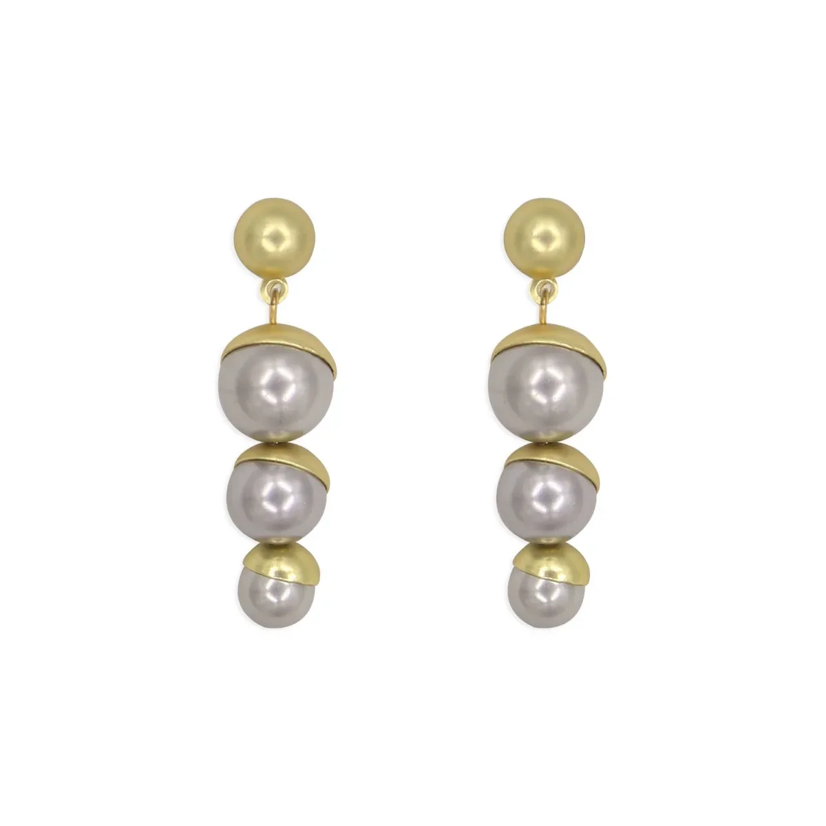 Vintage Glass Pearl Dangle Earrings for Women Fashion Long Statement  Party Wedding Female Jewelry Gift