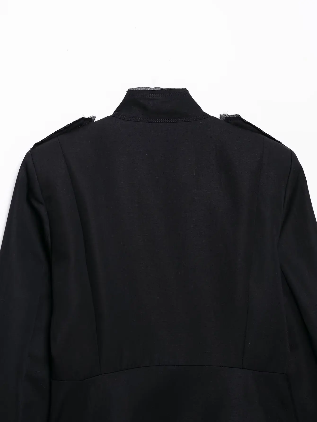 HH Vintage Militär-Stil Kurze Jacke für Damen mit Goldknöpfen und Stehkragen, Elegante Oberbekleidung für Frühling und Herbst, Streetwear für Festivals – Detail 9