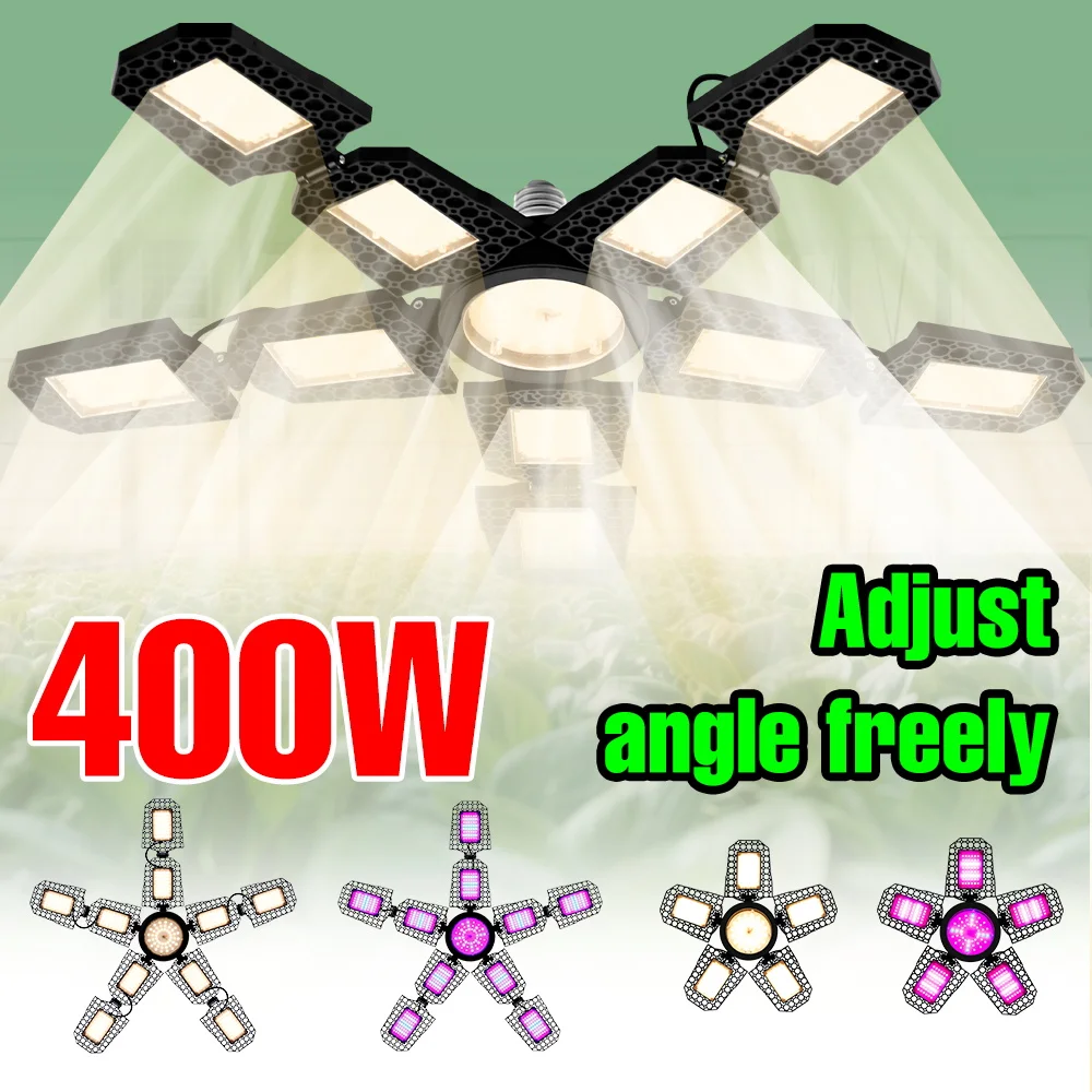 

400W LED Grow Bulbs Full Spectrum E27/E26 Plant Cultivation Lamp 220V Greenhouse Hydroponics Succulent Seedlings Fill Lighting