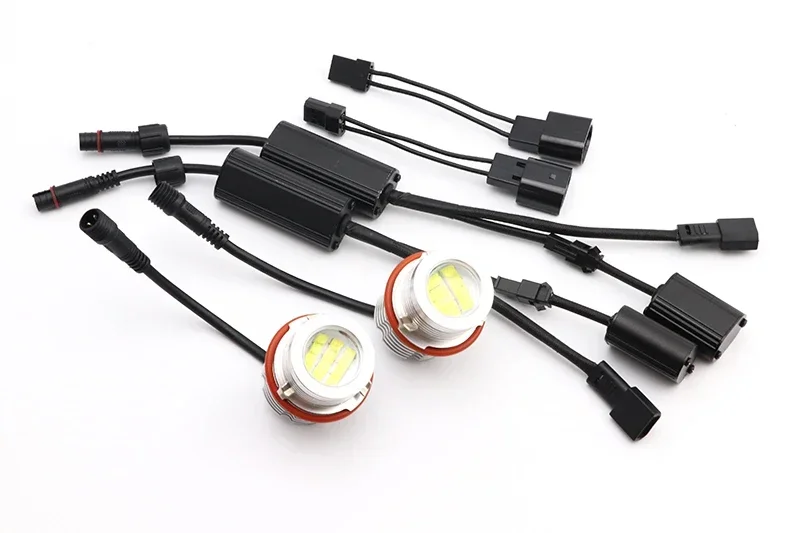 2pcs Bright 6000K 160W LED Angel Eyes Marker Lights Bulbs Lamp For BMW E87 E39 M5 E60 E61 E63 E64 M6 E65 E66 E83 X3 E53 X5 00-08