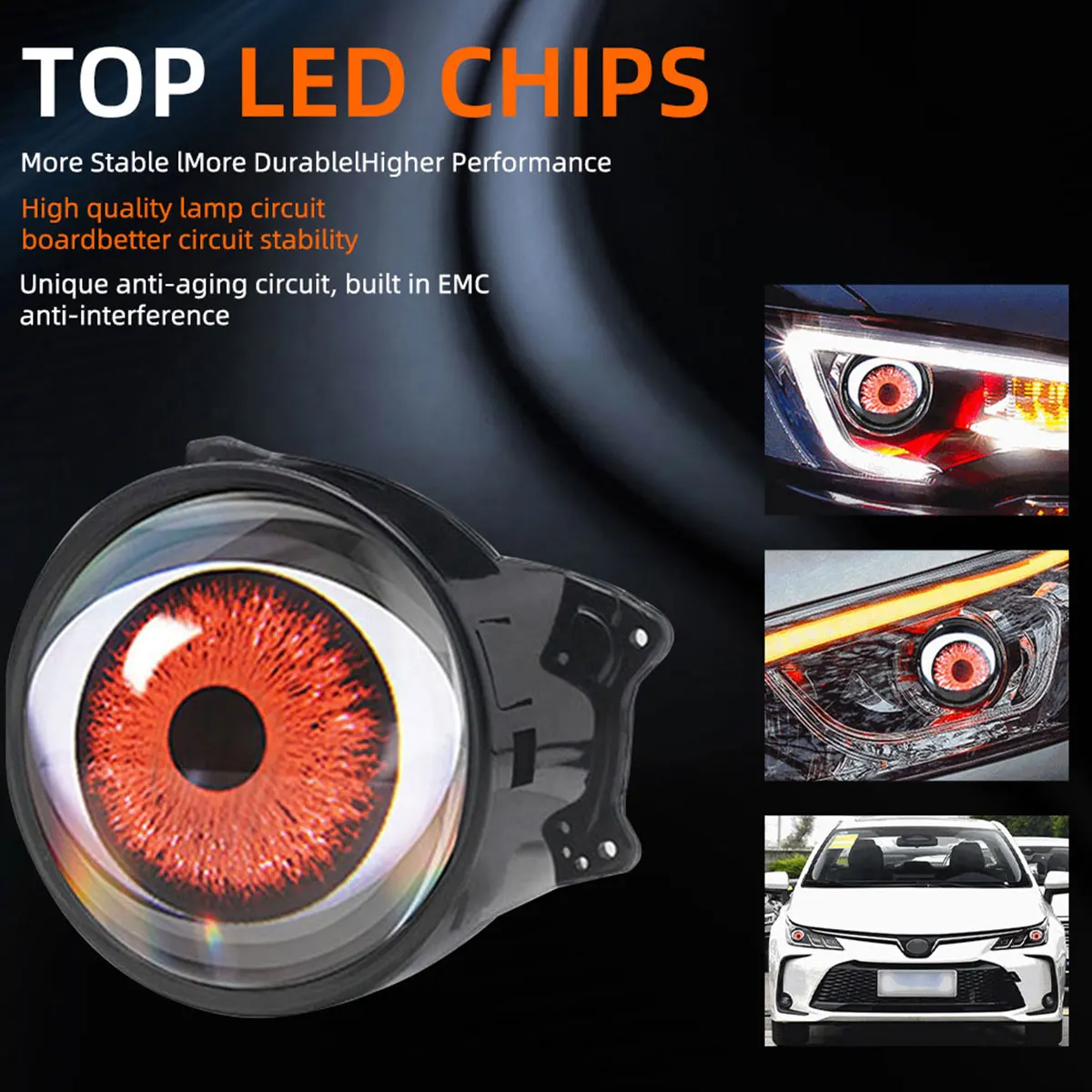 LED Dynamische Devil's Eye Lenslichten 3-inch Mistlamp Ogen Retrofit Kits voor Motor Auto Afstandsbediening Moto Accessoires