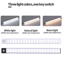 Night light LED Cabinet Light USB Rechargeable Motion Sensor Light Suitable For Kitchen Wardrobe Cabinet Lighting 30cm/40cm/50cm 5