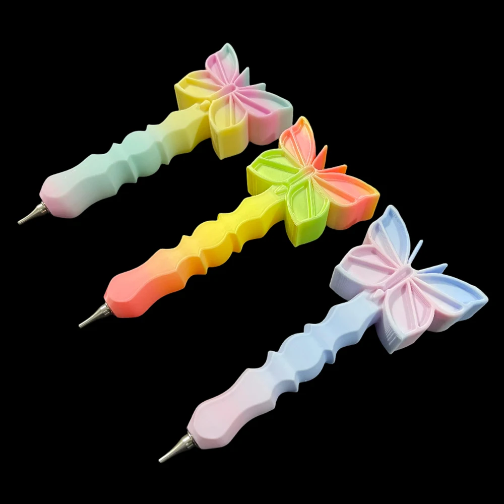HOMFUN 3D Print Butterfly Diamond Painting Pen, Embroidery Dot Drill Pen Tool，Multifunctional Metal Tips Accessories - view 4