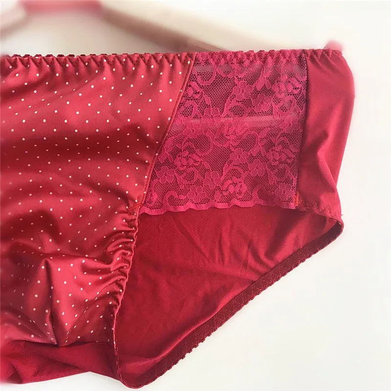 

Red Underwear Mens Small Dot Lace Sissy Panties Soft Fabric Floral Low Rise Stretchy Erotic Lingerie Sexy Gay Men Panty