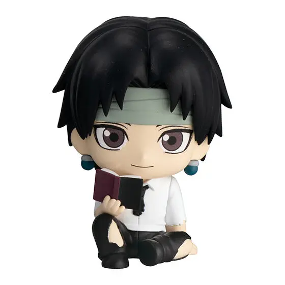 BANDAI HUNTER×HUNTER Action Figures Model Sitting Posture Doll Gashapon Chrollo Nobunaga Machi Official Genuine Ornament