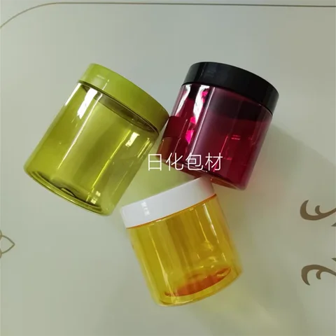 빈 크림 항아리 플라스틱 마스크 항아리, 다채로운 병 화장품 용기, 메이크업 박스, 여행, 200ml, 250ml, 300ml, 10 개, 30 개, 50 개
