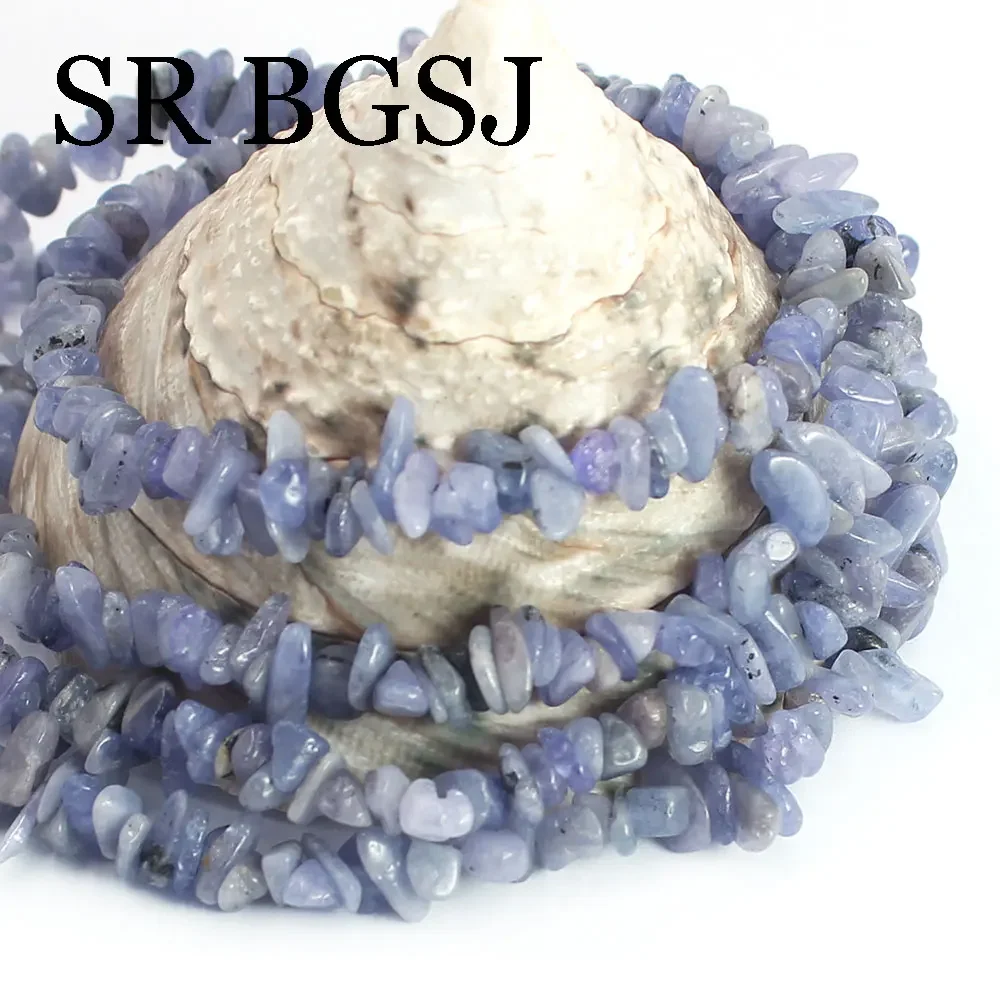 3-5mm 34inch Fashion Small Freeform Tanzanite Gemstone Chips Jewelry Nugget Shape Seed Beads