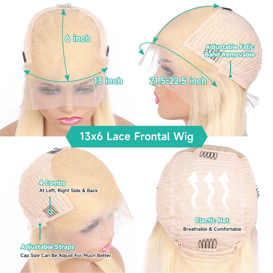 13x6 الدانتيل الباروكة الأمامية البرازيلي شعر طبيعي مفرود باروكة 2 لهجة الجذر الداكن 1B 613 أومبير شقراء الدانتيل الجبهة الباروكات للنساء السود 40"