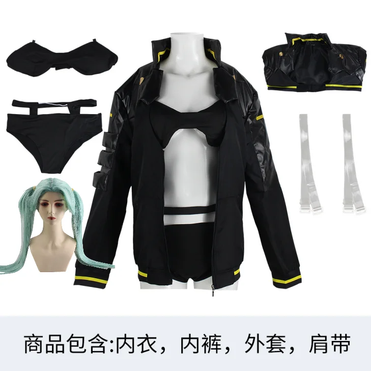 Anime Edgerunners Rebecca Costume Cosplay Giacca Parrucca Adesivi per tatuaggi Copricapo Vestito Costumi di Halloween per donne Abiti cosplay