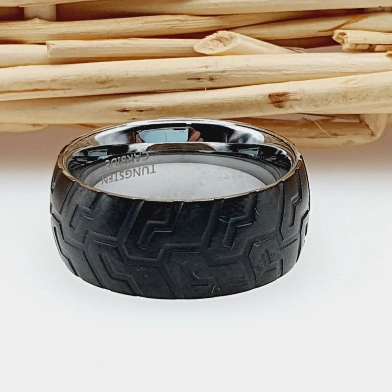 جديد الرجال والنساء الإطارات نمط تصميم سبائك التنغستن خاتم الزواج الرجال خاتم الزواج الإطارات الموضوع خاتم الخطوبة
