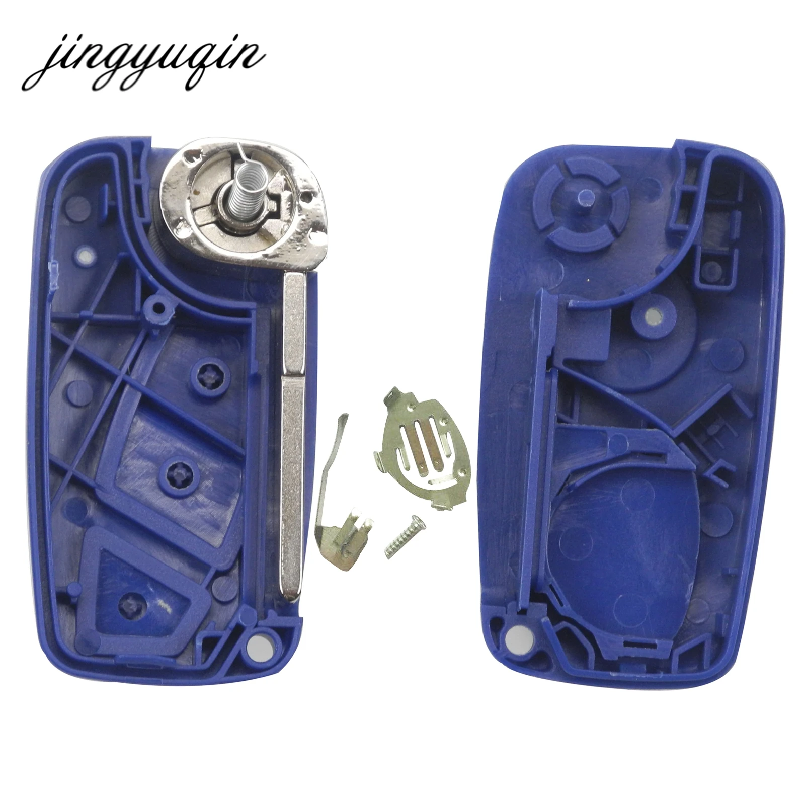 jingyuqin Folding Remote Key Shell Case Cover SIP22 blade 3 Buttons for FIAT Punto Ducato Stilo Panda Case Fob Blue