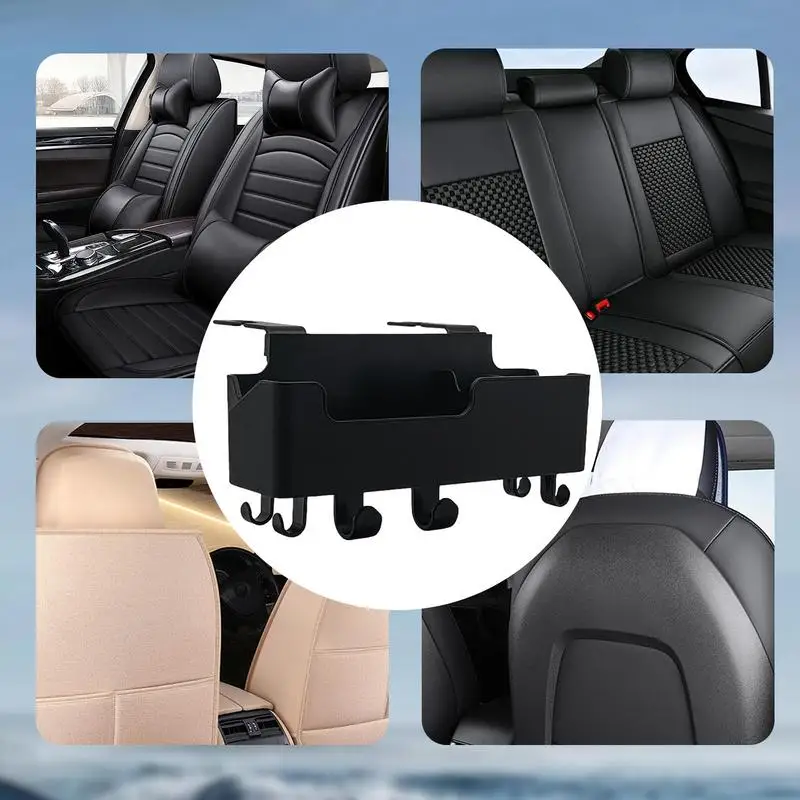 Caja de almacenamiento multifuncional para asiento trasero de coche, organizador multifuncional con portavasos, reposacabezas, Organi para coche