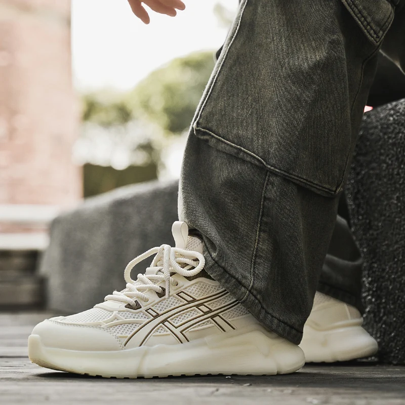 

Мужская обувь, новинка 2025, осенняя модная брендовая мужская обувь Torre на толстой подошве, повседневная светоотражающая спортивная обувь для бега, модная обувь