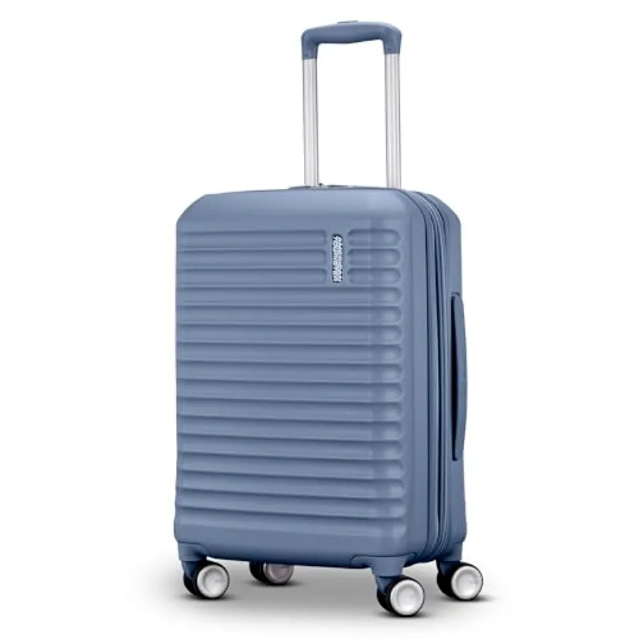 

American Tourister Stratum 3.0 Carry-On Spinner Airline Approved Durable Hardside Luggage Expands 1.5 RightHeight Adjustable Ha