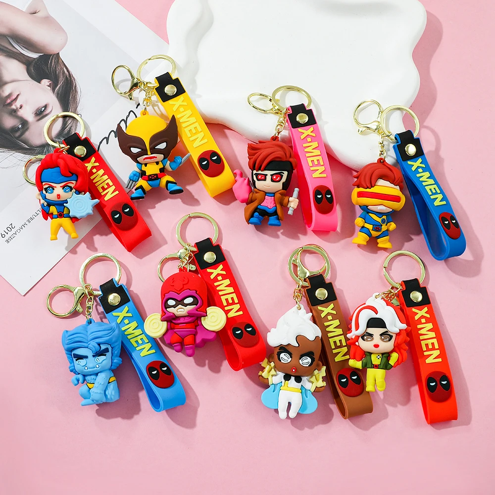 Creative cartoon X-Men keychain tide cool Wolf Storm female key chain men and women's bags accessories small gifts