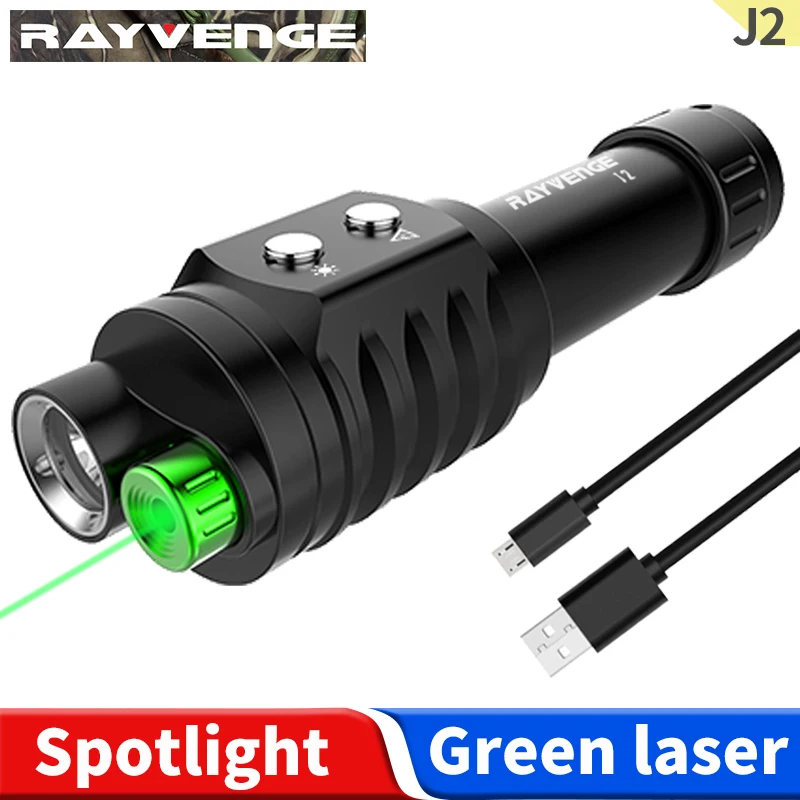 

J2 2 in 1 diving flashlight Diving instructor green beam command light 1000lm Dive lighting flashlight Underwater 100m dive lamp