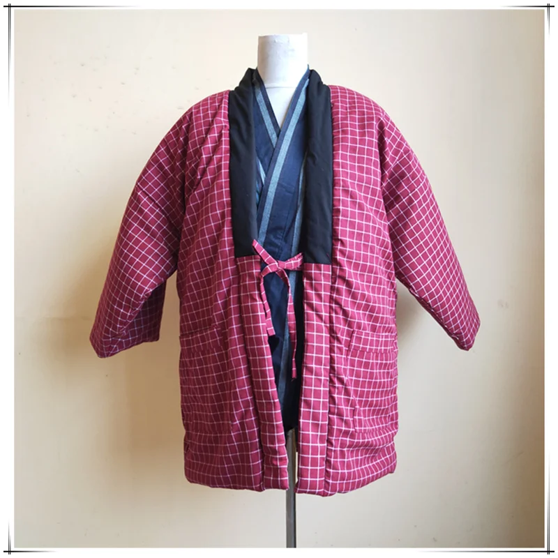 Japanese Style Quilted Kimono Winter Hanten Jacket for Women Men Couple Haori Cardigan Traditional Loungewear Asian Home Clothes