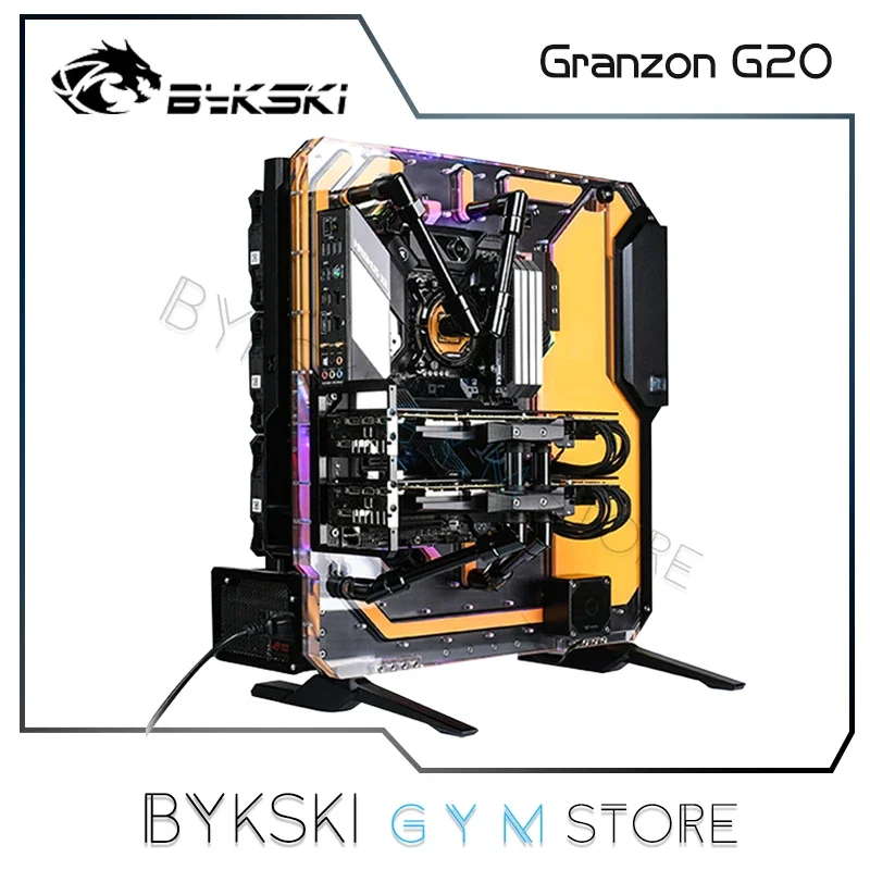 

Granzon G20 Open Frame Distro Plate Case Supports E-ATX Motherboard,with Waterway Board Water Cooled DIY Gaming Computer Chassis