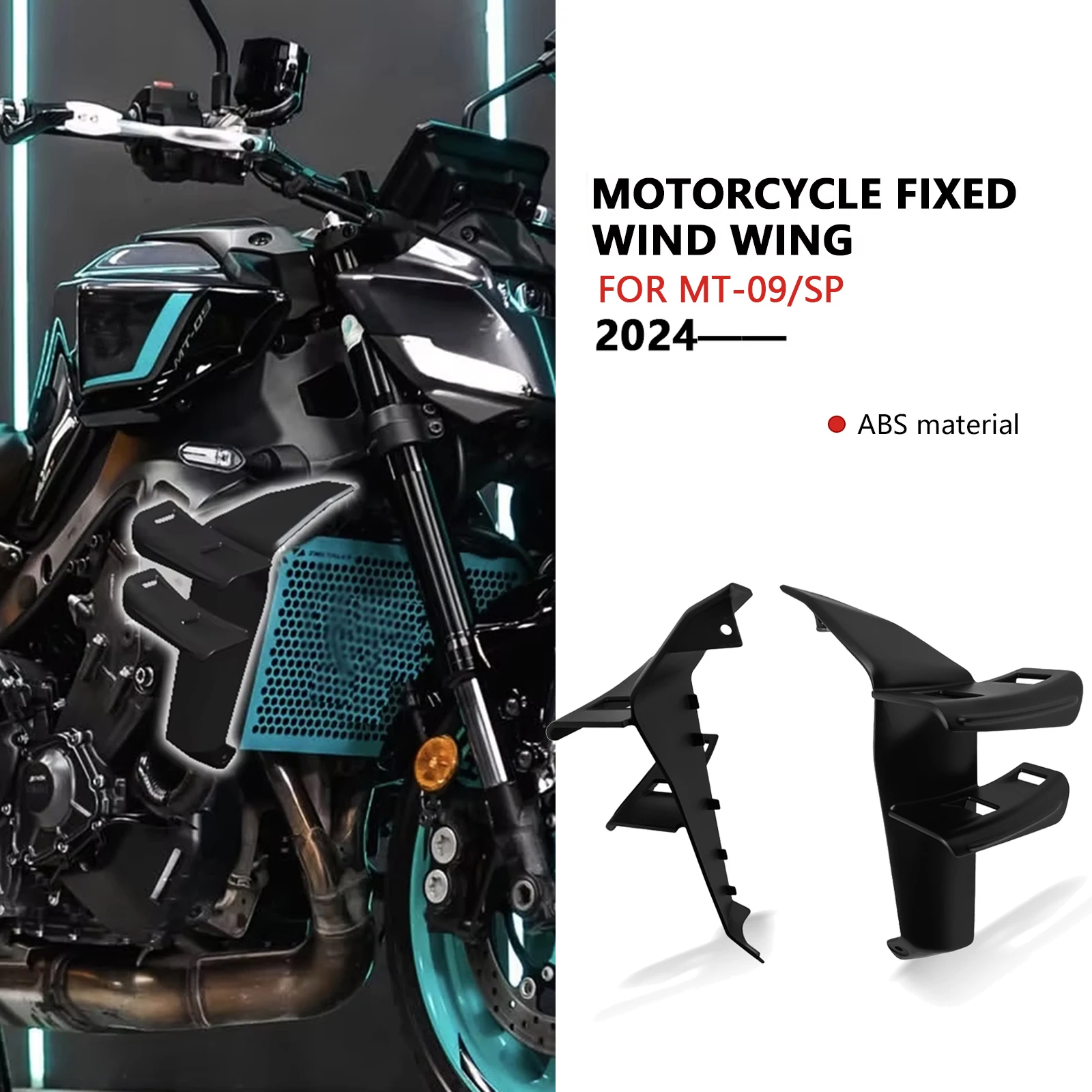 

Для MT-09 2024 MT09 SP 2025 2024, боковое крыло, боковой спойлер, передние спойлеры, нижний спойлер, боковой спойлер mt09 sp 2024