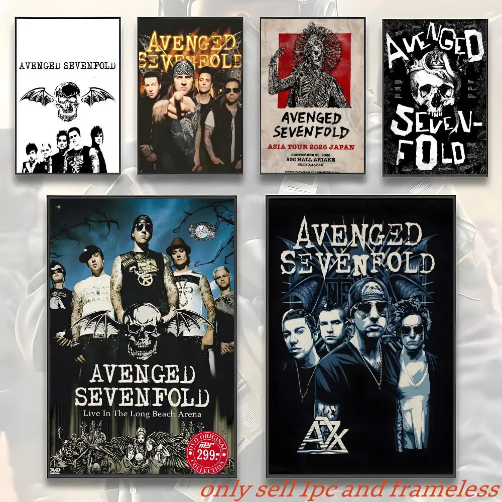 Music A-Avenged Sevenfold Band Poster Room Wall Art Decor Waterproof Poster For Home Bar Bedroom Decoration Gift