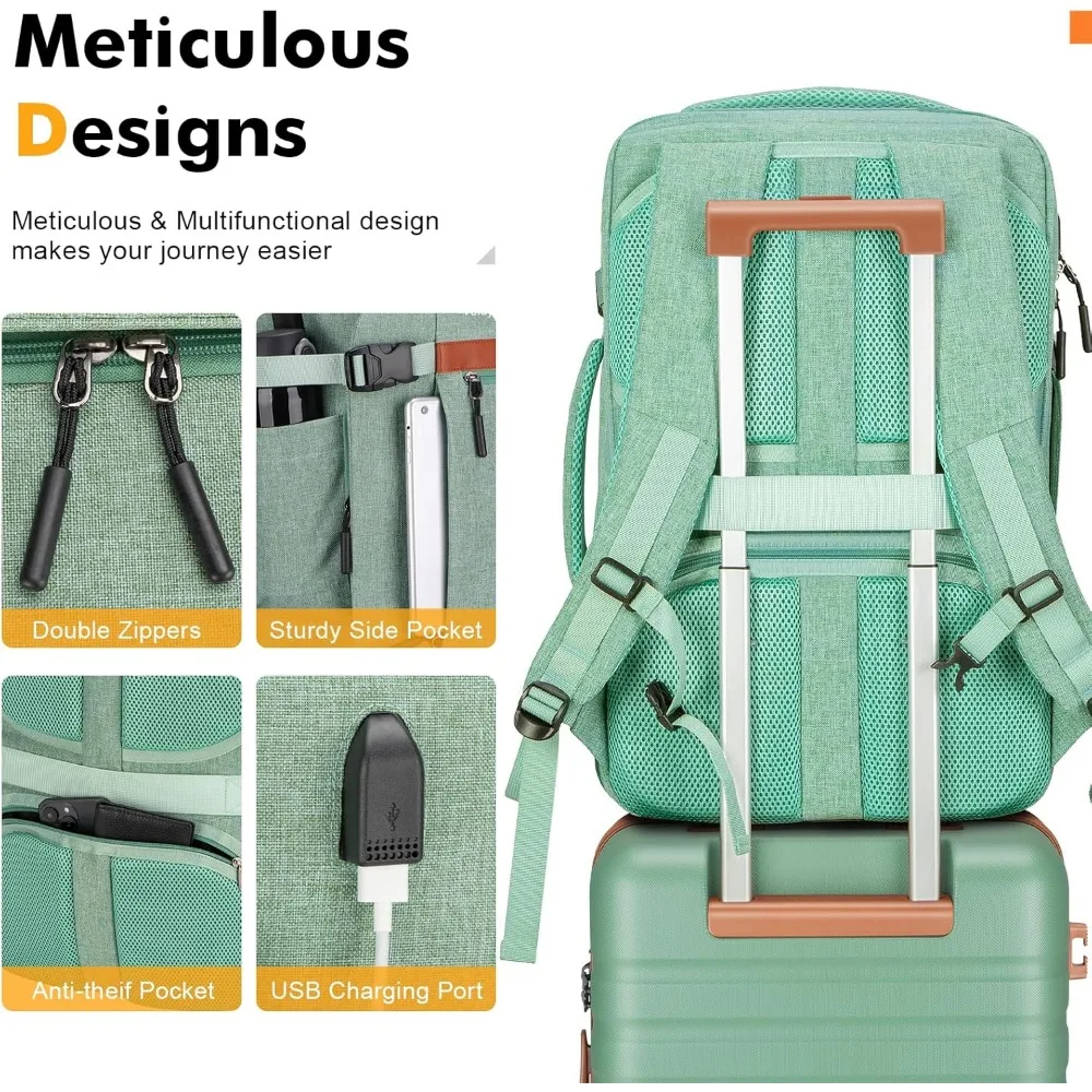 3 Piece Spinner Luggage Set, Lightweight Hardside Suitcase with TSA Lock, YKK Zippers, 20 Inch Carry-On Travel Set