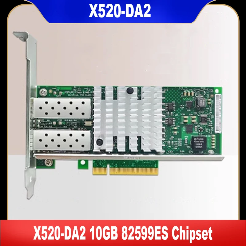 

X520-DA2 10GB 82599ES Chipset Original For Intel Network Adapter Dual SFP Network Card PCI-E X8 Tested High Quality Fast Ship