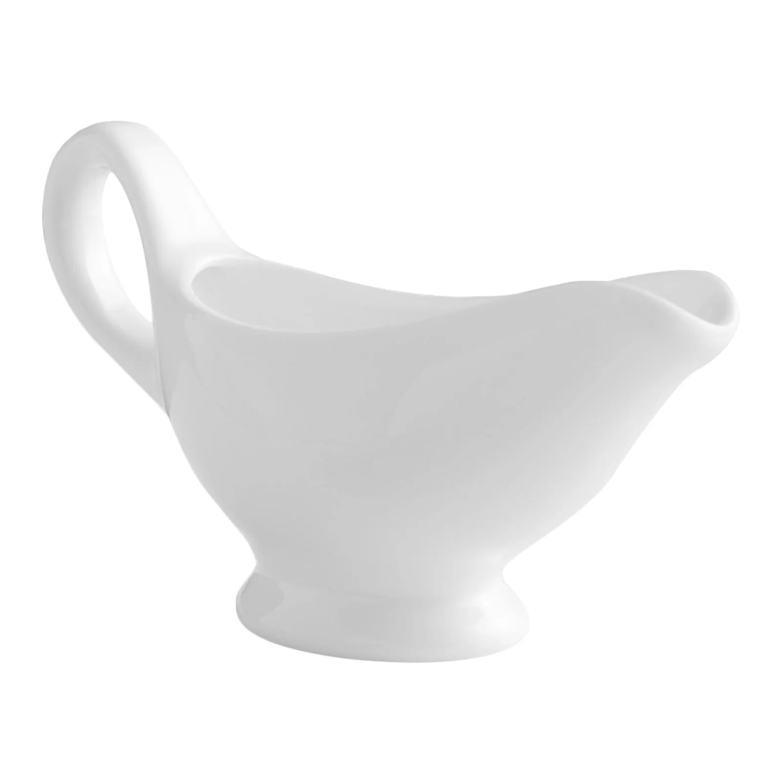 

1Pcs Ceramic Sauce Boat Fine Workmanship Gravy Pouring Jug Lightweight Serving Vessel for Broth Salad Dressings