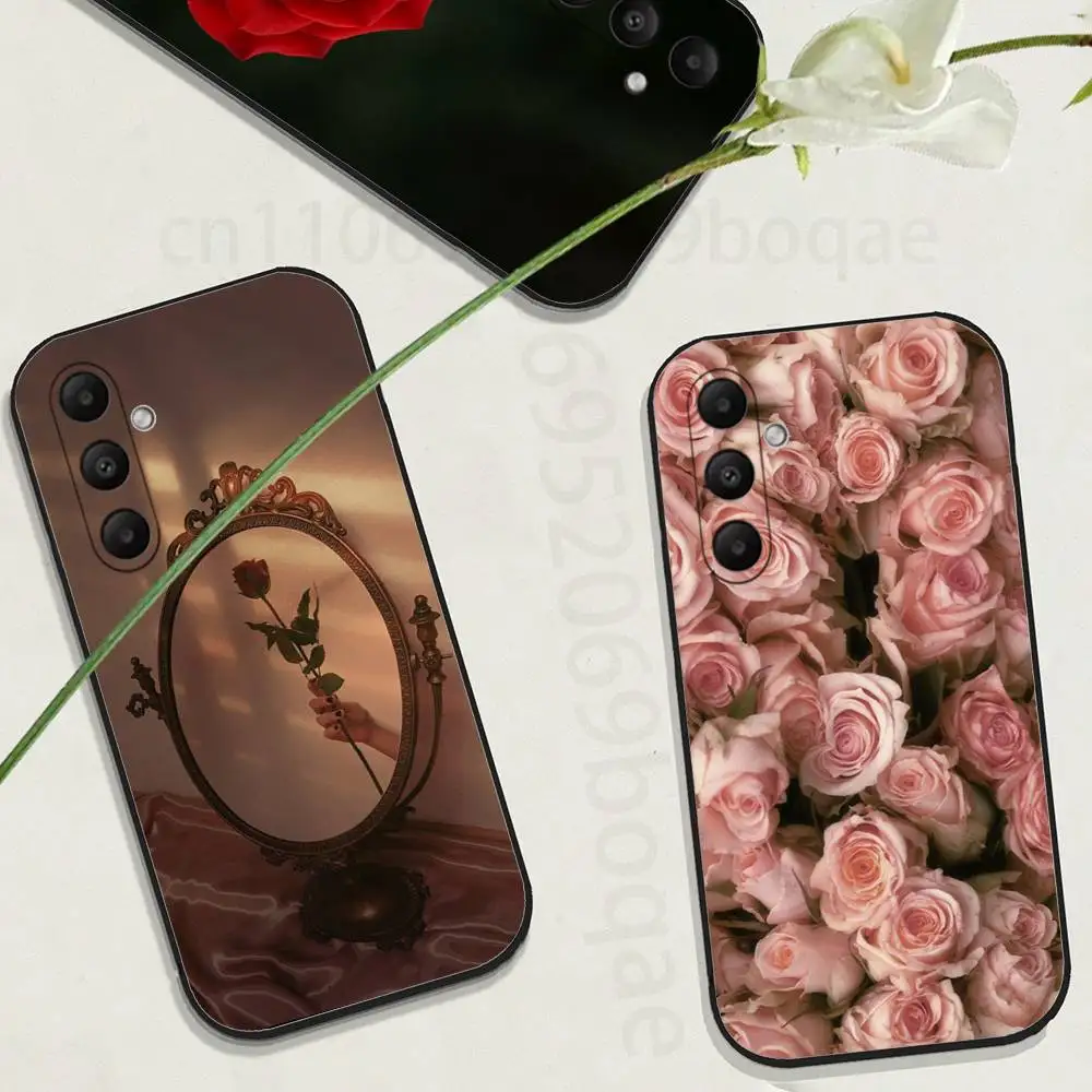 Rose Flower Phone Case for Samsung Galaxy A73,23,53,33,24,72,22,52,32,54,A34 Soft Cover
