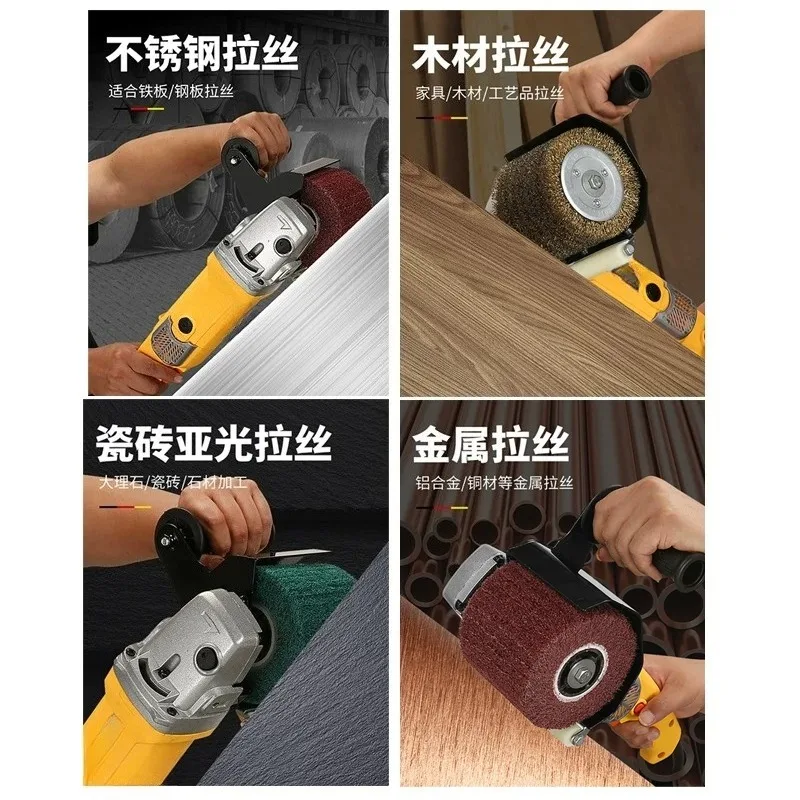 Wire Drawing Machine Industrial Grade Small Flat Metal Portable Stainless Steel Plate Electric Polishing Machine Grinding