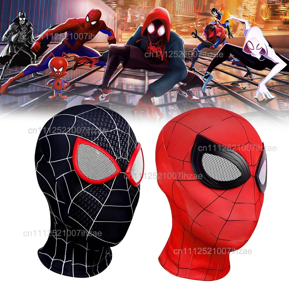 1/2 Stück Spiderman Atmungsaktive Masken Hochelastischer Hut Lustige Spinnenlinse Erwachsene Kinder Cosplay Party Halloween Kostüm Zubehör