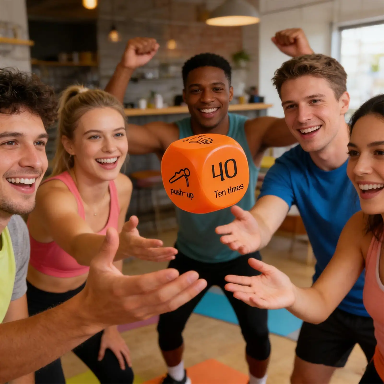 

Fitness Dice 6 Sided Fun Game Equipment 2 Piece Fitness Dice Game Includes Push Ups Lunges And Jump For Teens Family Gym Home