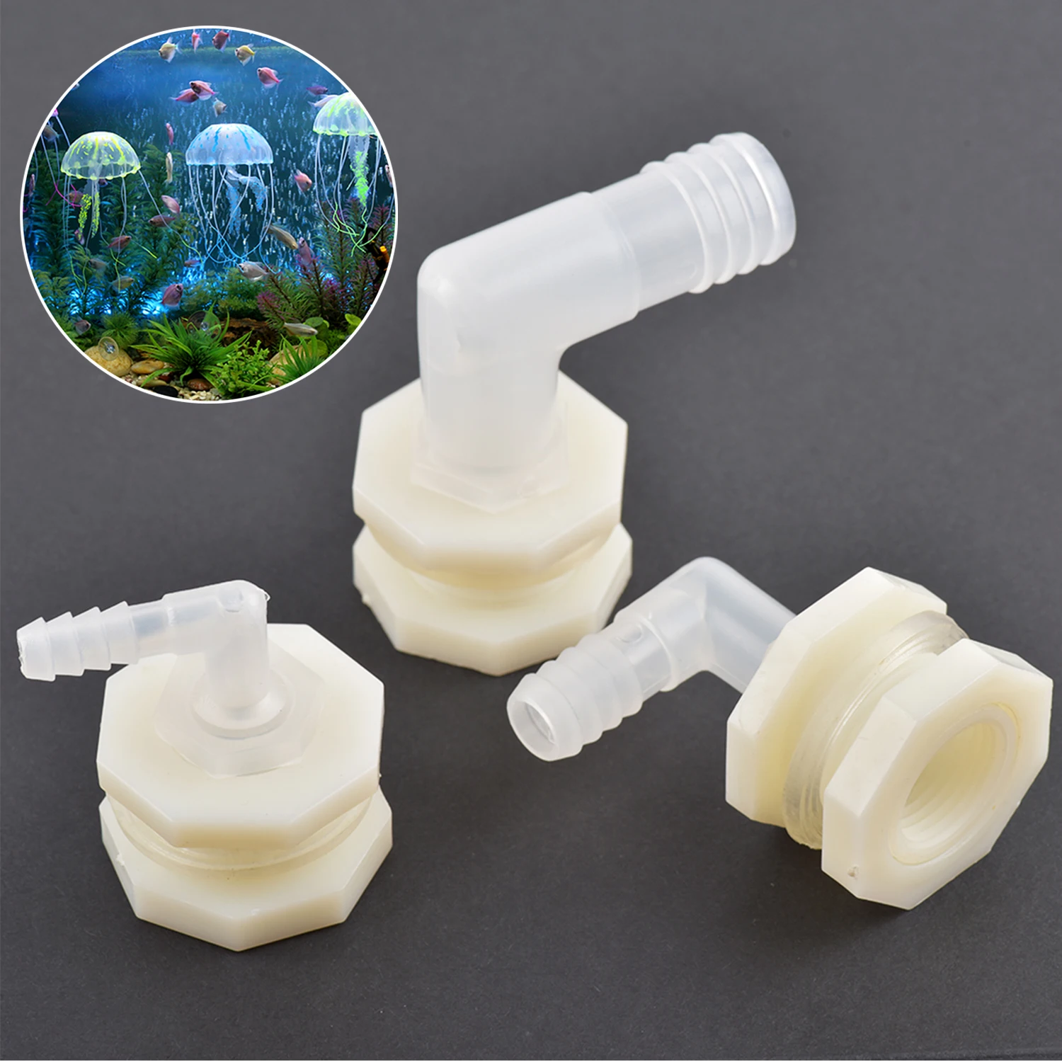 ABS 1/2 Inch To 6.4~20mm Elbow Irrigation Joint Water Tank Hose Connector Aquarium Garden Watering Pipe 90 Degree Adapter Tube