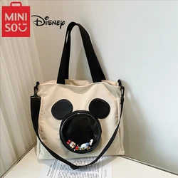 MINISO Disney Fashion Cartoon torba Mickey torebka z nadrukiem torba na co dzień dużej pojemności matczyna i torba dla dzieci torba Crossbody