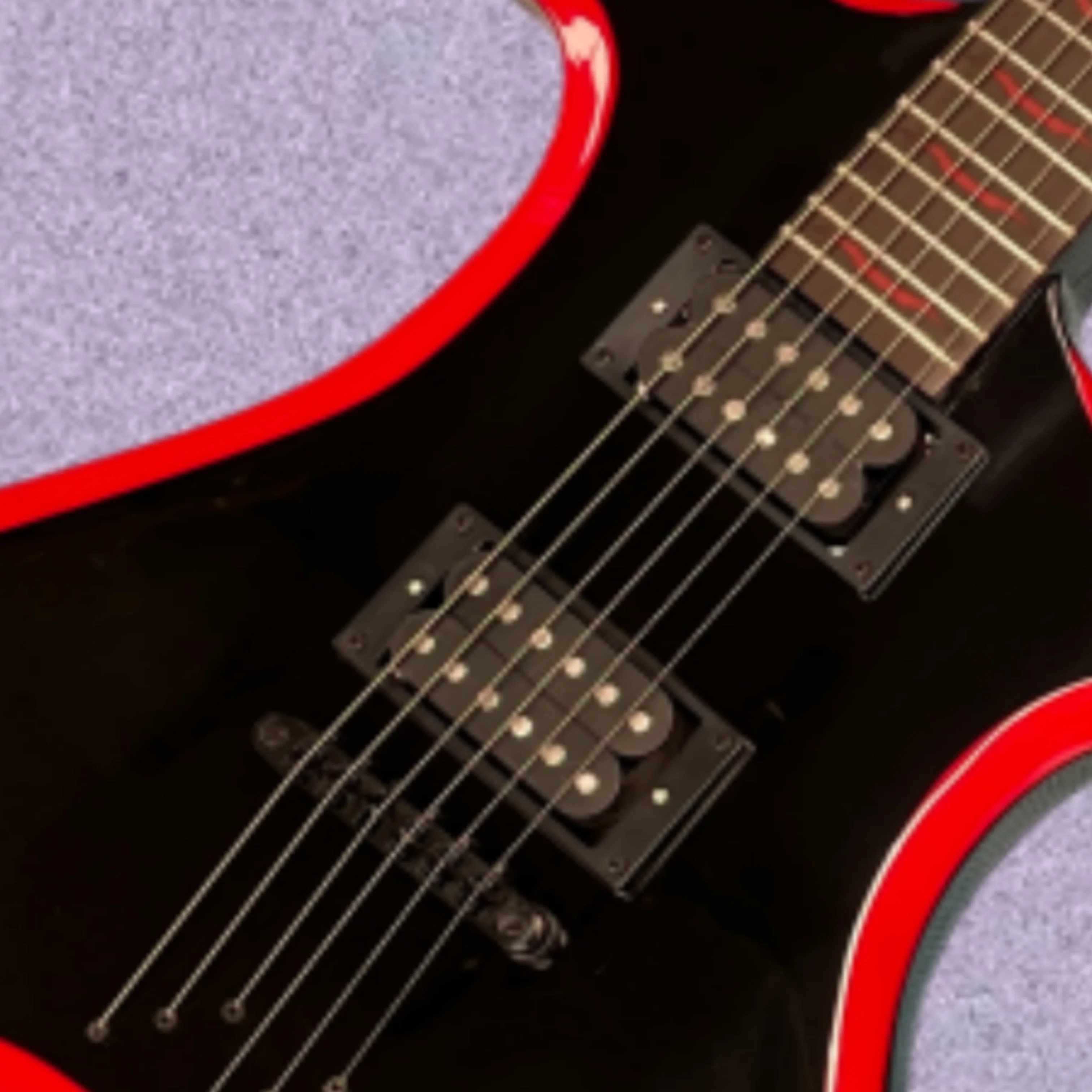 6-string electric guitar with dual-coil pickups and independent tone knobs guitars , ideal for rock enthusiasts  guitarra