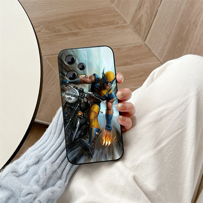 Deadpool Wolverine Marvel Hot For Xiaomi Redmi Note 13 12R 12 12S Turbo 11 11T 11S 10 10S Pro Plus 5G Black Cover Phone Case