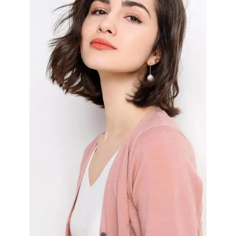 Dames Vesten Herfst Winter 2024 Single Breasted V-Hals Gebreide Trui Lente Mode Korte Breigoed Effen Vest Truien