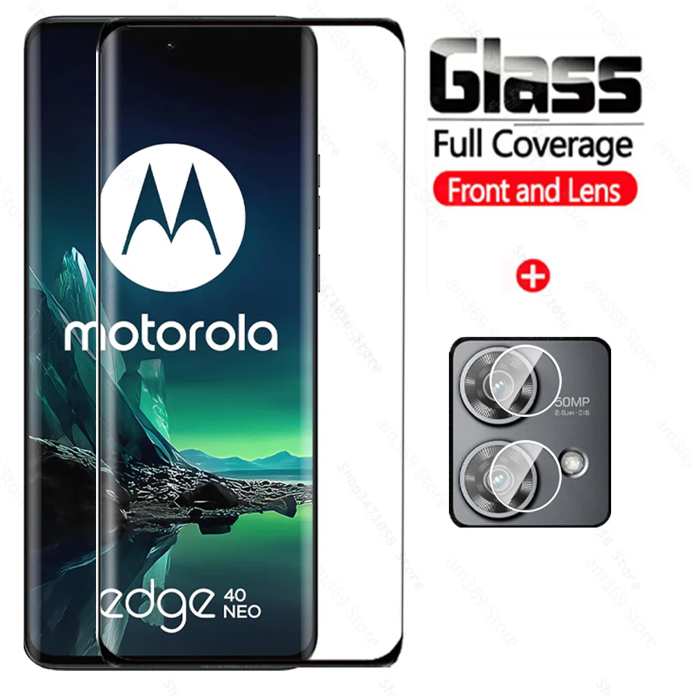 Glass For Motorola Edge 40 Neo 40Neo Curved Tempered Glass Camera Film Moto Rola Edge40Neo Edge40 Neo 5G 2023 Screen Protector