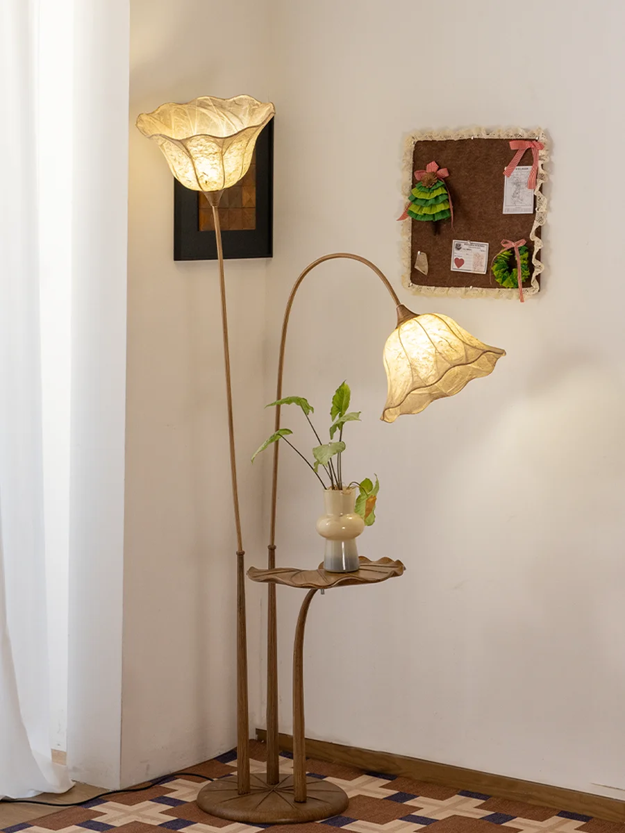 Lotus Leaf Floor Lamp, Tea Room, Homestay, Decorative Ornament, Atmosphere Art Lamp
