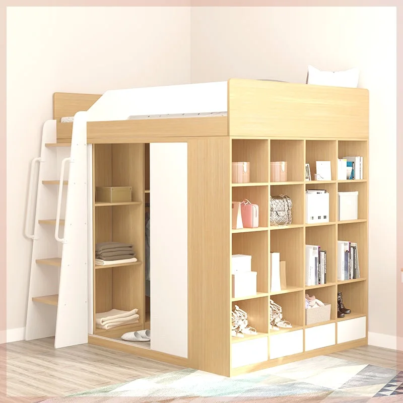 One bed wardrobe small apartment cloakroom combination multi-function