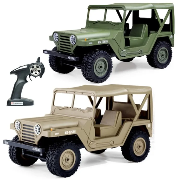 New Remote Control Car Four-Wheel Drive Off-Road Jeep Vehicle Toys Simulation  1:14  Military Jeep Car Radio Remote Control Cars